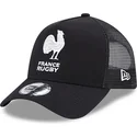 siltovka-zaoblena-cierna-snapback-a-frame-monochrome-french-rugby-federation-ffr-new-era