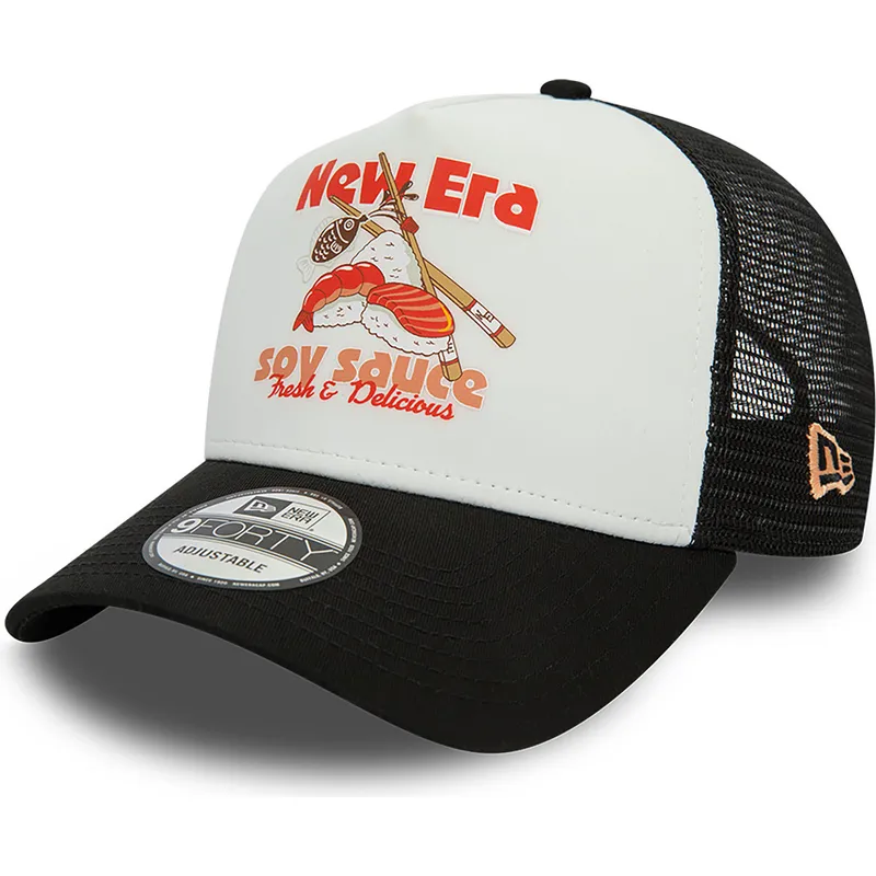 siltovka-zaoblena-cierna-snapback-soy-sauce-a-frame-food-new-era