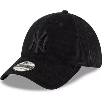New Era Curved Brim 39THIRTY Cord New York Yankees MLB Black Fitted Cap