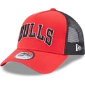rote-trucker-cap-a-frame-team-script-der-chicago-bulls-nba-von-new-era
