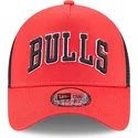 rote-trucker-cap-a-frame-team-script-der-chicago-bulls-nba-von-new-era