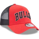 rote-trucker-cap-a-frame-team-script-der-chicago-bulls-nba-von-new-era