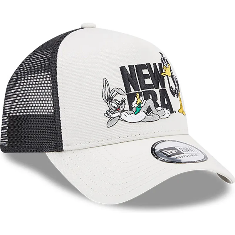 siltovka-zaoblena-bezova-snapback-a-frame-bugs-bunny-y-pato-lucas-looney-tunes-new-era