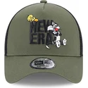 siltovka-zaoblena-zelena-snapback-a-frame-piolin-y-silvestre-looney-tunes-new-era