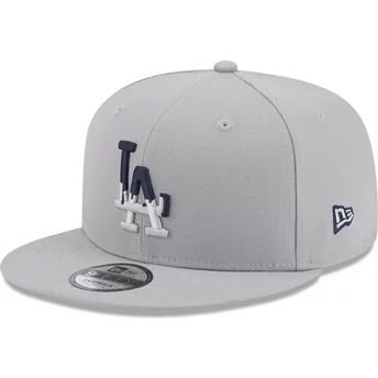 New Era Flat Brim 9FIFTY Team Drip Los Angeles Dodgers MLB Grey Snapback Cap
