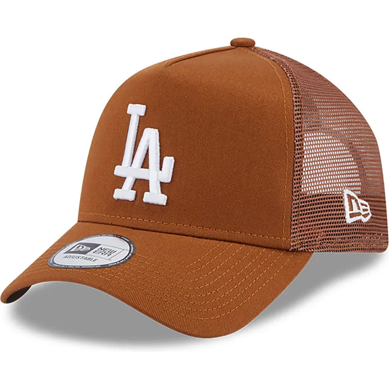 siltovka-zaoblena-hneda-snapback-a-frame-league-essential-los-angeles-dodgers-mlb-new-era