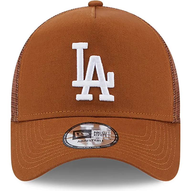 siltovka-zaoblena-hneda-snapback-a-frame-league-essential-los-angeles-dodgers-mlb-new-era