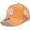 siltovka-zaoblena-oranzova-snapback-a-frame-league-essential-new-york-yankees-mlb-new-era