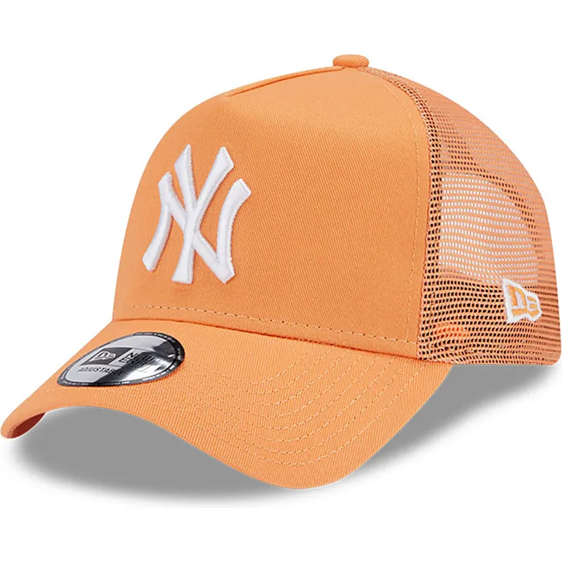 siltovka-zaoblena-oranzova-snapback-a-frame-league-essential-new-york-yankees-mlb-new-era