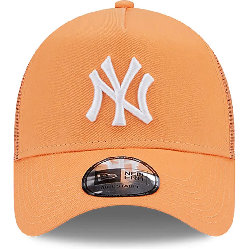 siltovka-zaoblena-oranzova-snapback-a-frame-league-essential-new-york-yankees-mlb-new-era
