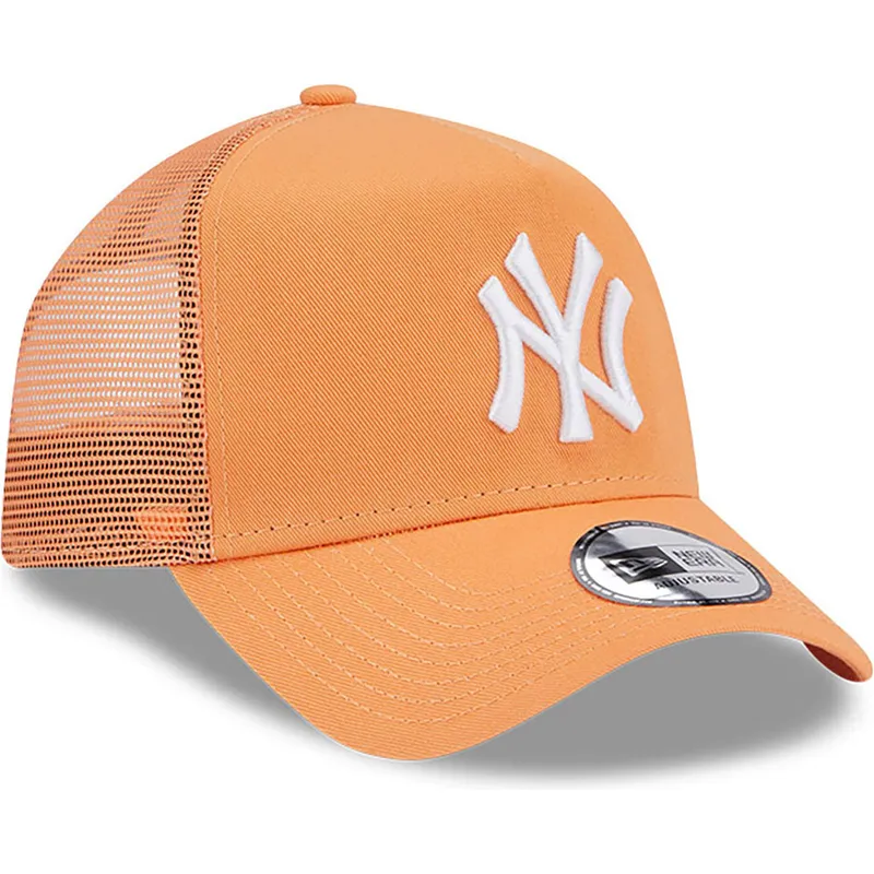 siltovka-zaoblena-oranzova-snapback-a-frame-league-essential-new-york-yankees-mlb-new-era