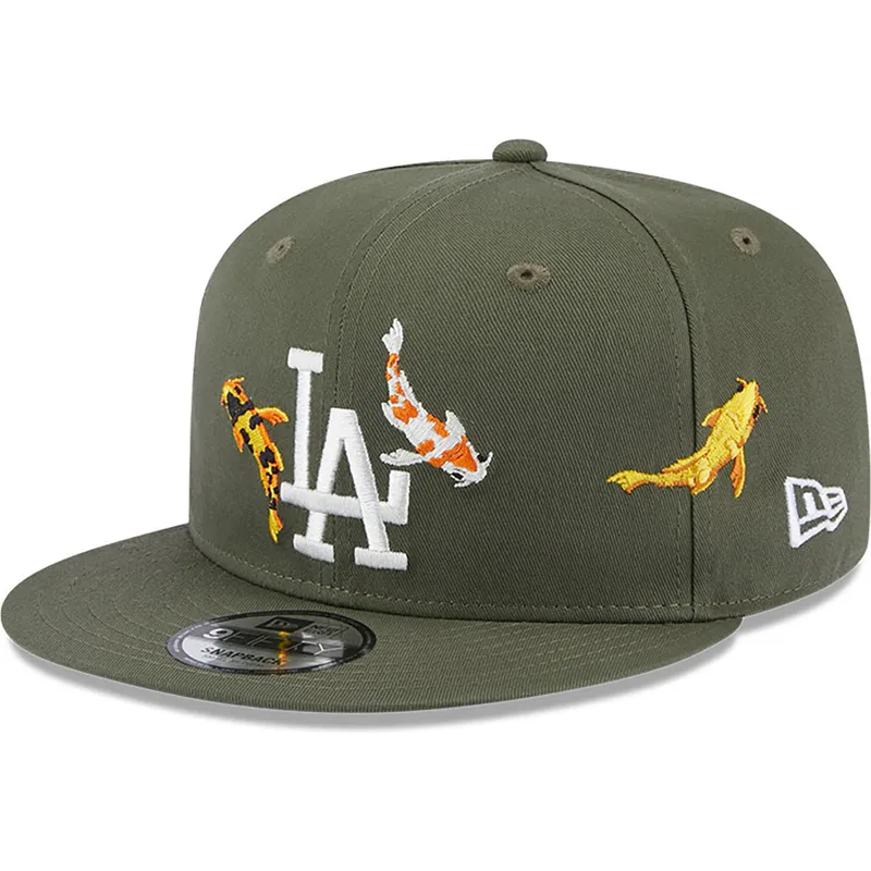 siltovka-rovna-zelena-snapback-9fifty-koi-fish-los-angeles-dodgers-mlb-new-era