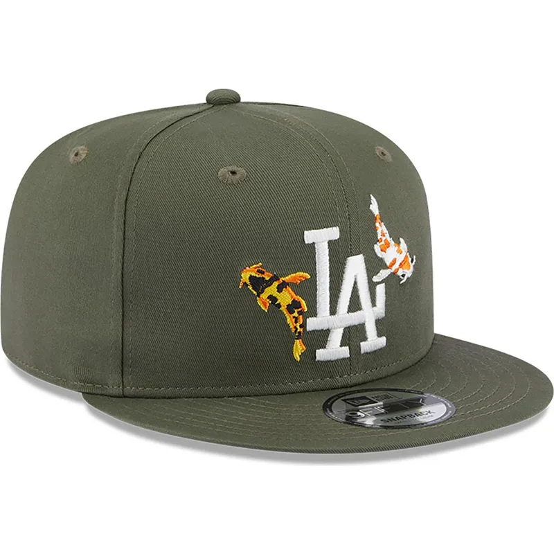 siltovka-rovna-zelena-snapback-9fifty-koi-fish-los-angeles-dodgers-mlb-new-era