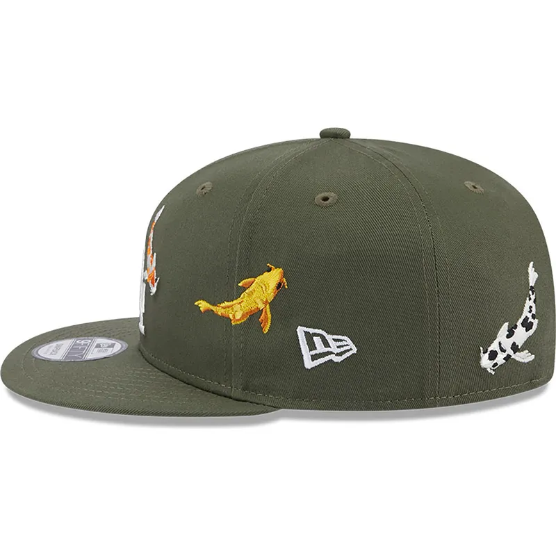 siltovka-rovna-zelena-snapback-9fifty-koi-fish-los-angeles-dodgers-mlb-new-era