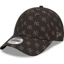 schwarze-verstellbare-curved-cap-9forty-monogram-der-new-york-yankees-mlb-von-new-era