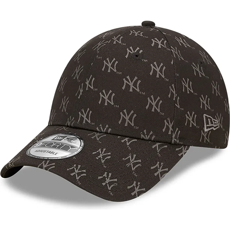 schwarze-verstellbare-curved-cap-9forty-monogram-der-new-york-yankees-mlb-von-new-era