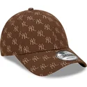 siltovka-zaoblena-hneda-nastavitelny-9forty-monogram-new-york-yankees-mlb-new-era