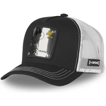 Cap zaoblená black snapback Snoopy Peanuts Capslab