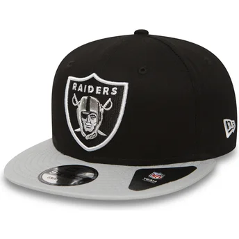siltovka-rovna-siva-snapback-9fifty-cotton-block-las-vegas-raiders-nfl-new-era