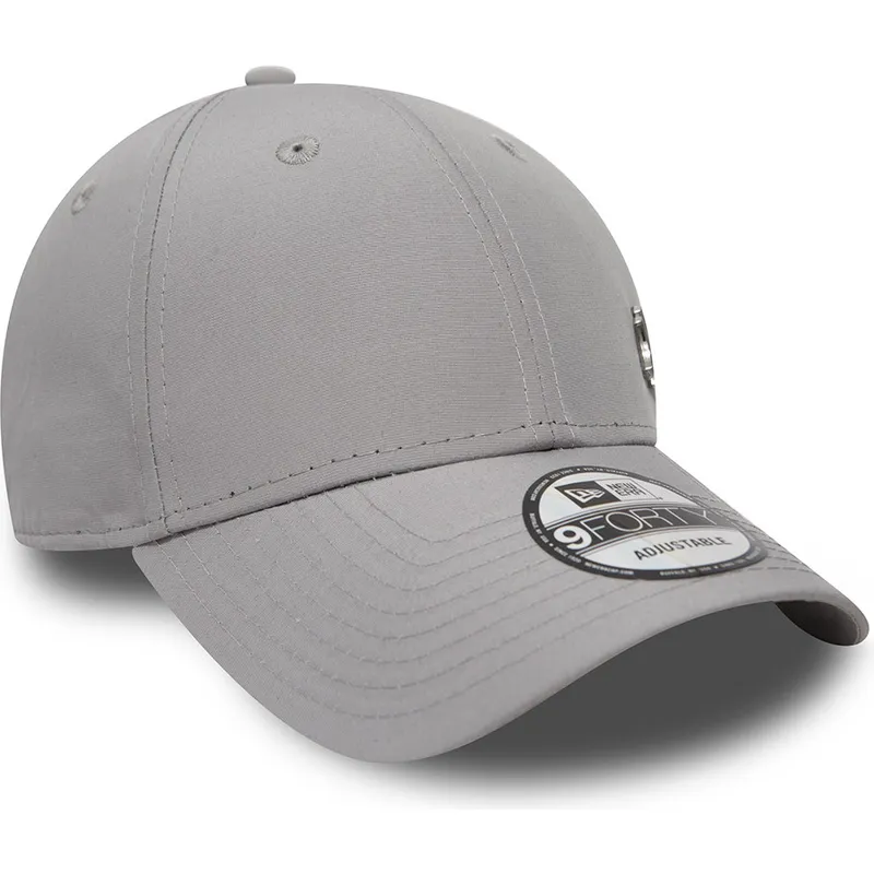 graue-verstellbare-curved-cap-9forty-flawless-logo-der-new-york-yankees-mlb-von-new-era