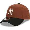 siltovka-zaoblena-hneda-snapback-9forty-a-frame-harvest-new-york-yankees-mlb-new-era