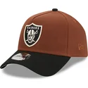siltovka-zaoblena-hneda-snapback-9forty-a-frame-harvest-las-vegas-raiders-nfl-new-era