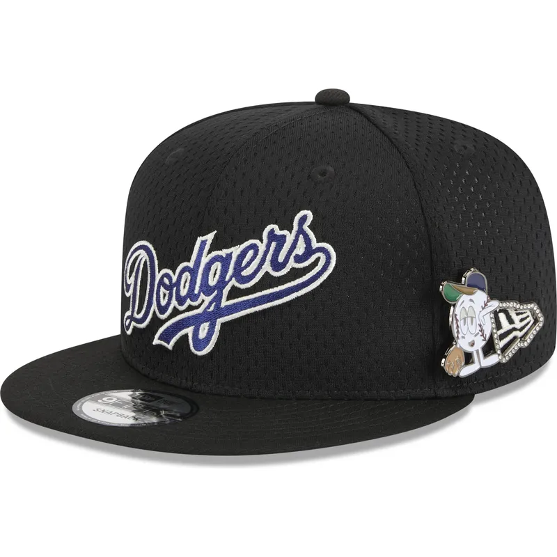 siltovka-rovna-cierna-snapback-9fifty-post-up-pin-los-angeles-dodgers-mlb-new-era