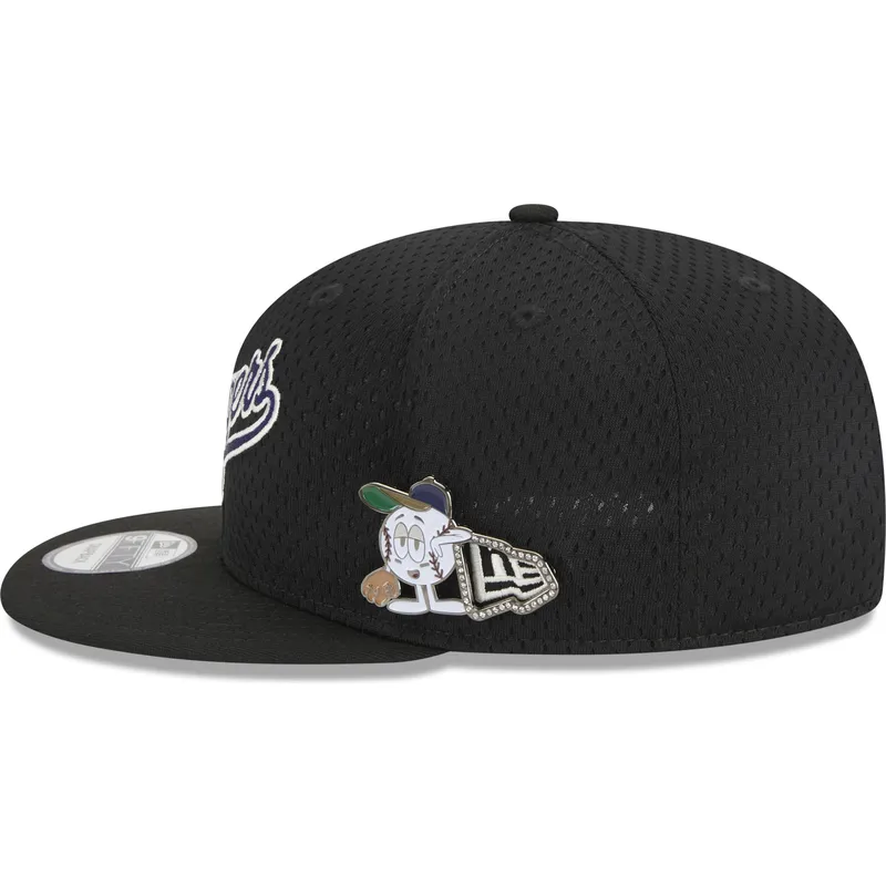 siltovka-rovna-cierna-snapback-9fifty-post-up-pin-los-angeles-dodgers-mlb-new-era
