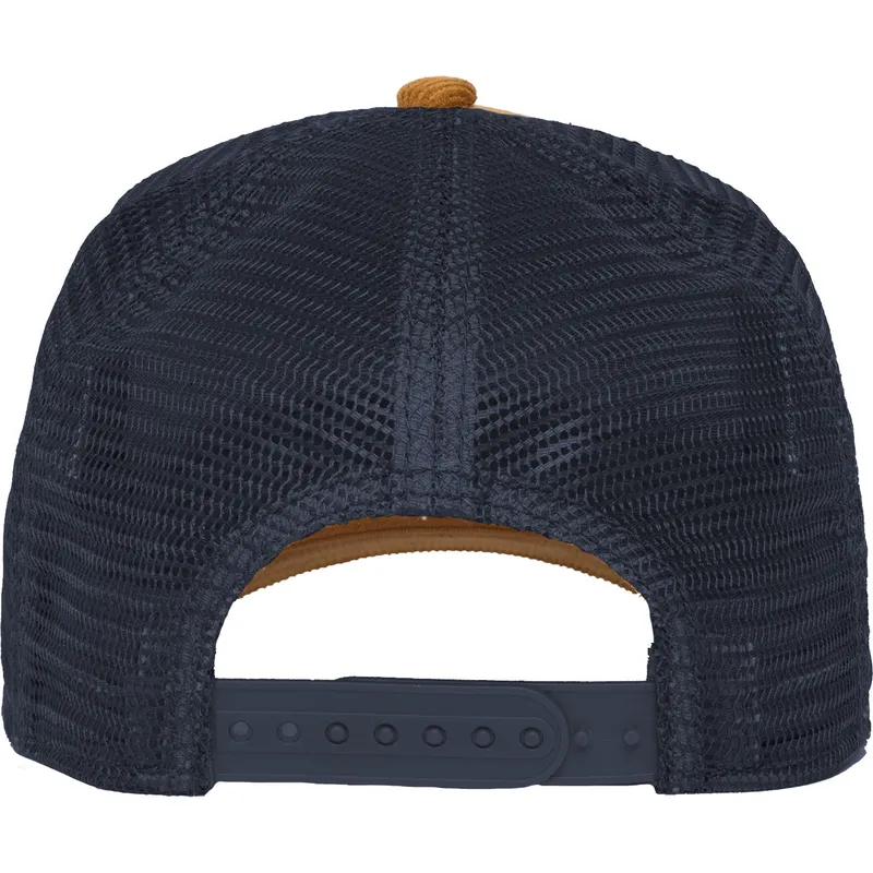 trucker-cap-braun-und-marineblau-panther-panther-panthuroy-corduroy-the-farm-von-goorin-bros