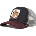 trucker-cap-schwarz-grau-und-rot-lowe-king-circwool-of-life-the-farm-von-goorin-bros