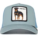 trucker-cap-blau-hund-rottweiler-bad-boy-truckin-the-farm-von-goorin-bros