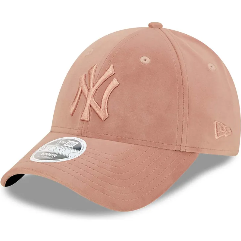 siltovka-zaoblena-ruzova-nastavitelny-9forty-velour-new-york-yankees-mlb-new-era