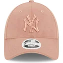 siltovka-zaoblena-ruzova-nastavitelny-9forty-velour-new-york-yankees-mlb-new-era