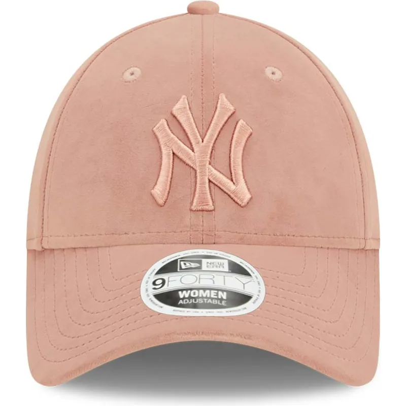 siltovka-zaoblena-ruzova-nastavitelny-9forty-velour-new-york-yankees-mlb-new-era