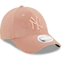 siltovka-zaoblena-ruzova-nastavitelny-9forty-velour-new-york-yankees-mlb-new-era
