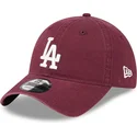 verstellbare-9twenty-league-essential-kappe-in-weinrot-der-los-angeles-dodgers-mlb-von-new-era