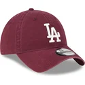 verstellbare-9twenty-league-essential-kappe-in-weinrot-der-los-angeles-dodgers-mlb-von-new-era