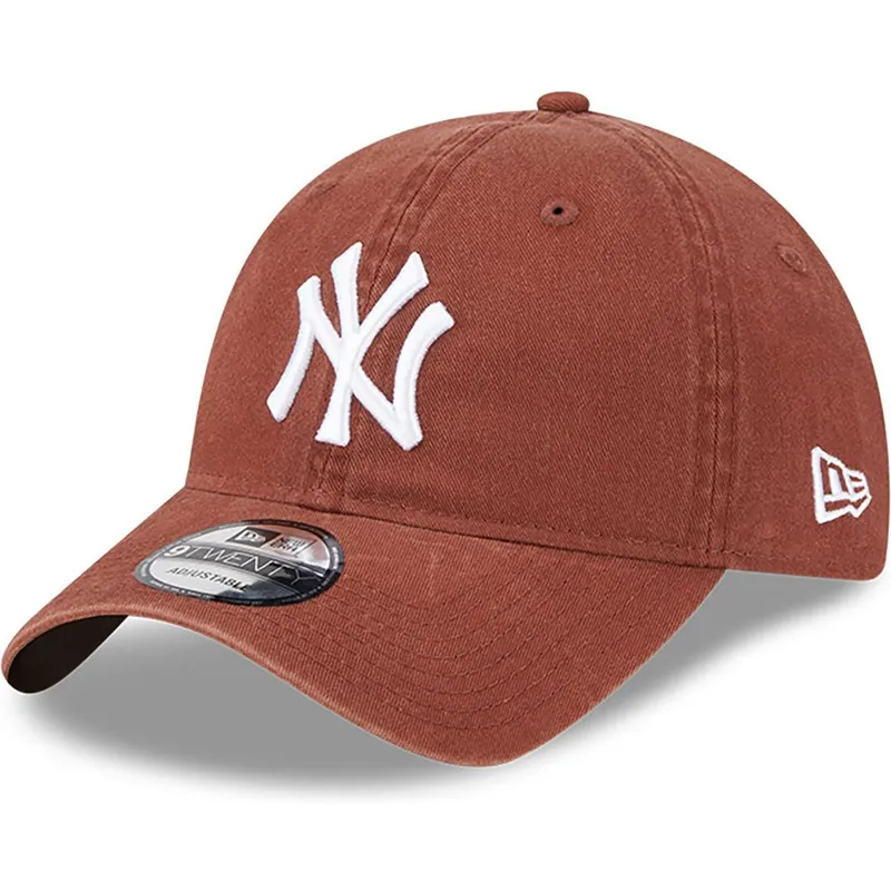 cap-zaoblena-brown-adjustable-strap-9twenty-league-essential-new-york-yankees-mlb-new-era