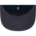 marineblaue-verstellbare-kappe-mit-gebogenem-schirm-und-marineblauem-logo-9forty-millerain-new-york-yankees-mlb-von-new-era