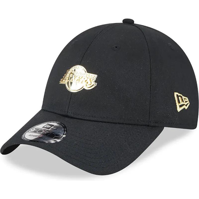 schwarze-verstellbare-curved-cap-9forty-pin-der-los-angeles-lakers-nba-von-new-era