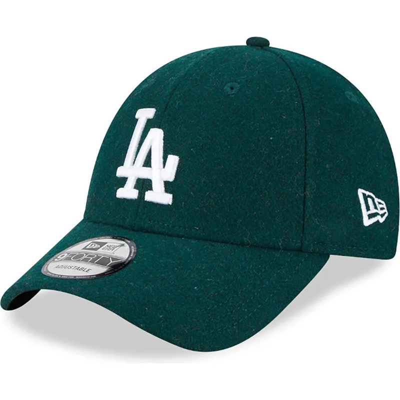 siltovka-zaoblena-zelena-nastavitelny-9forty-essential-melton-wool-los-angeles-dodgers-mlb-new-era