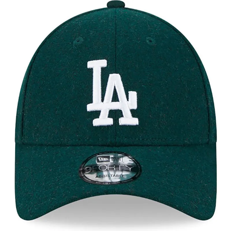 siltovka-zaoblena-zelena-nastavitelny-9forty-essential-melton-wool-los-angeles-dodgers-mlb-new-era