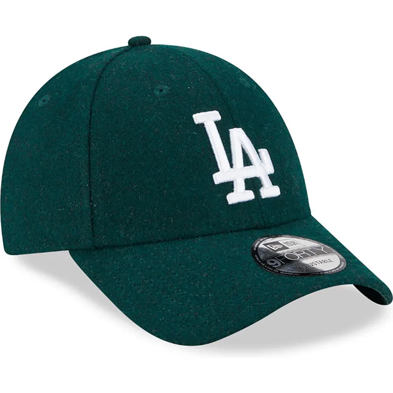 siltovka-zaoblena-zelena-nastavitelny-9forty-essential-melton-wool-los-angeles-dodgers-mlb-new-era
