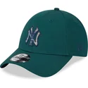 siltovka-zaoblena-zelena-nastavitelny-9forty-check-infill-new-york-yankees-mlb-new-era