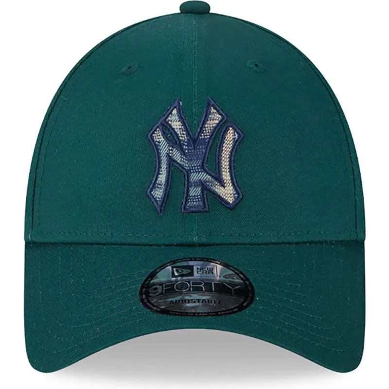 siltovka-zaoblena-zelena-nastavitelny-9forty-check-infill-new-york-yankees-mlb-new-era