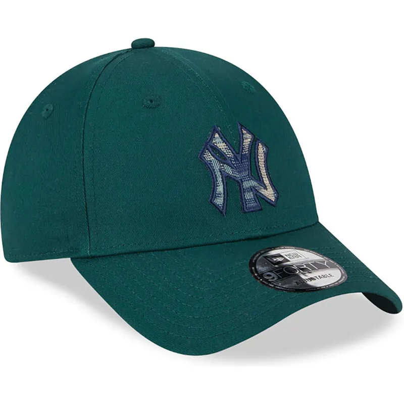 siltovka-zaoblena-zelena-nastavitelny-9forty-check-infill-new-york-yankees-mlb-new-era
