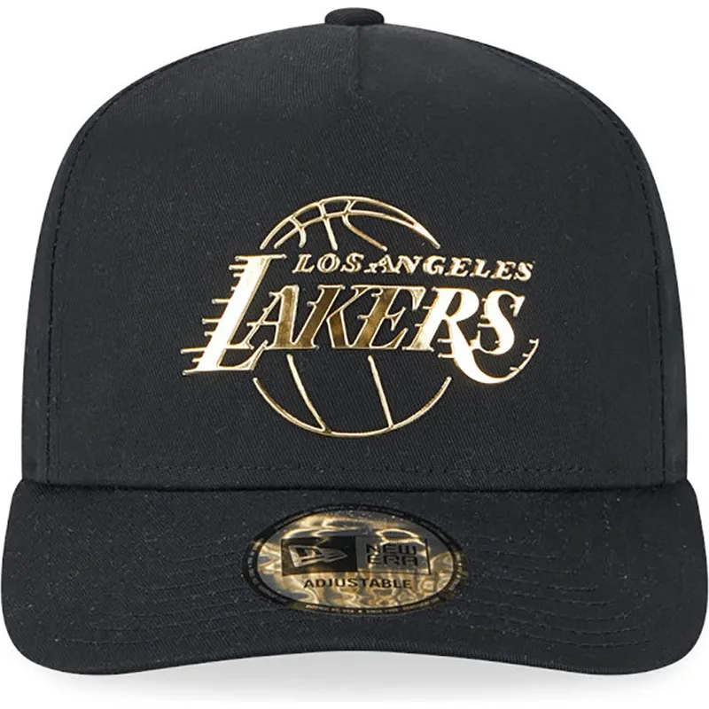 siltovka-zaoblena-cierna-snapback-a-frame-foil-pack-los-angeles-lakers-nba-new-era