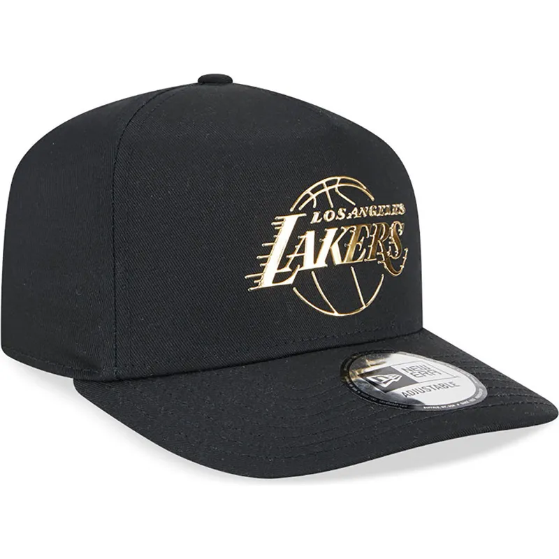 siltovka-zaoblena-cierna-snapback-a-frame-foil-pack-los-angeles-lakers-nba-new-era
