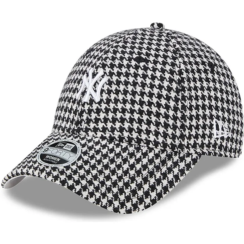 siltovka-zaoblena-cierna-nastavitelny-9forty-houndstooth-new-york-yankees-mlb-new-era