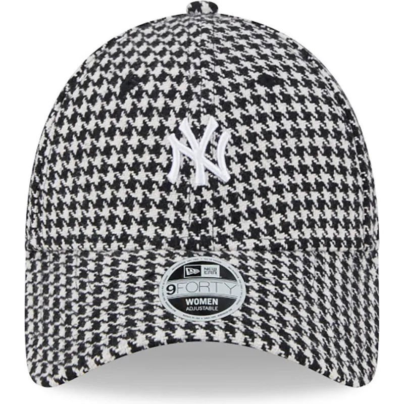 siltovka-zaoblena-cierna-nastavitelny-9forty-houndstooth-new-york-yankees-mlb-new-era